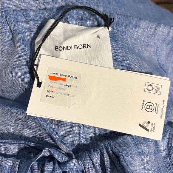 Bondi Born Lucca Cargo Pant in Denim SZ M NWT - Picture 5 of 6